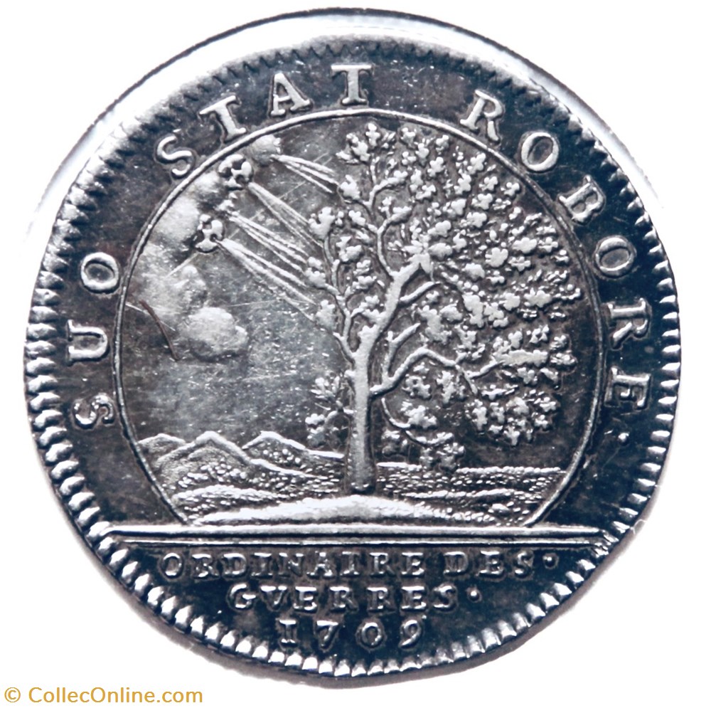 Louis XIV, Ordinaire des guerres. 1709 Argent. monnaies paranumismatique jetons poids louis xiv ordinaire des guerres 1709 argent