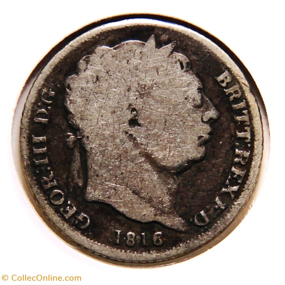 monnaies europe medievale a royaume d angleterre george iii 6 pence 1816
