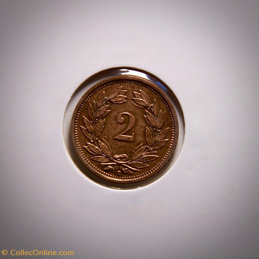 monnaies monde suisse 2 centimes ecusson 1930 b