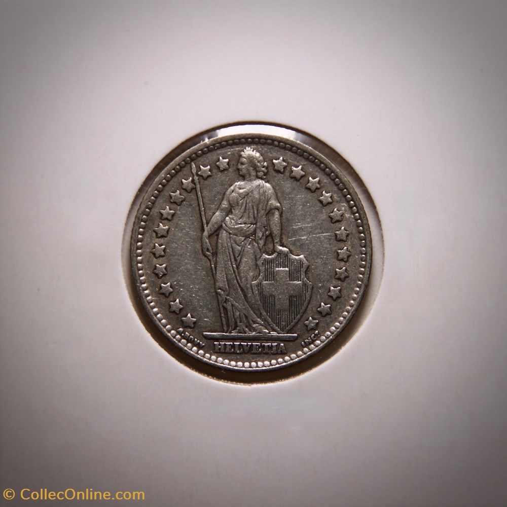1 Franc 1944 B Helvetia debout monnaies monde suisse 1 franc 1944 b helvetia debout