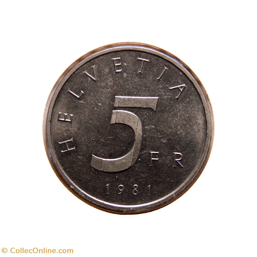 5 Francs 1981 B Convenant de Stans monnaies monde suisse 5 francs 1981 b convenant de stans