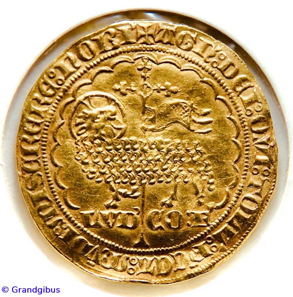monnaies europe medievale pays bas bourguignons louis de male mouton or gand