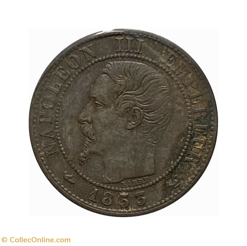 Un Centime - 1853 𝐖 Napoléon Ⅲ tête nue monnaies monde france un centime 1853 napoleon tete nue
