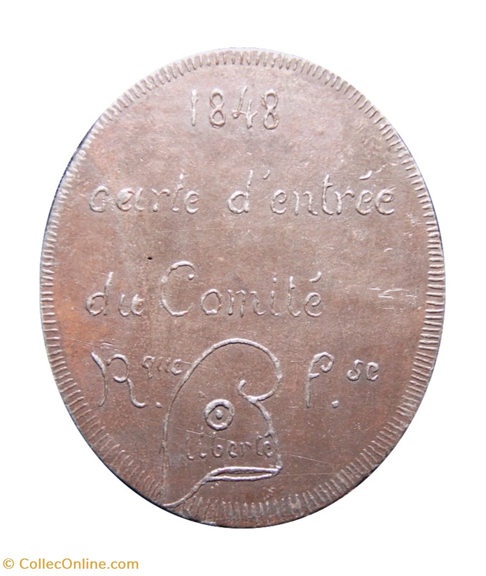 medailles france medaille du comite de surveillance et revolutionnaire de lille 1848