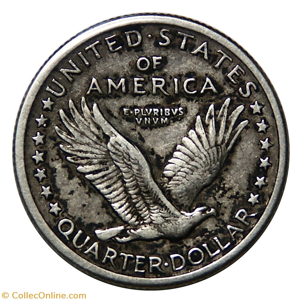 ¼ Dollar - Standing Liberty Quarter, 1er type 1917 monnaies monde etats unis dollar standing liberty quarter 1er type 1917