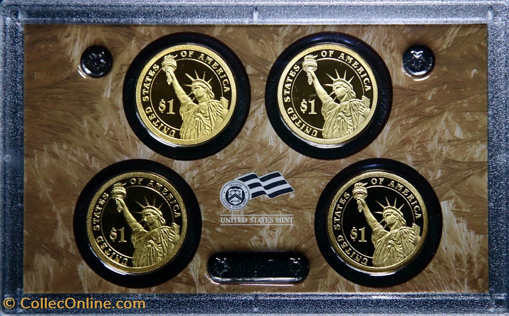 Série 2010 S - US Mint Presidential $1 Coin Proof Set 2 monnaies monde etats unis serie 2010 s us mint presidential 1 coin proof set