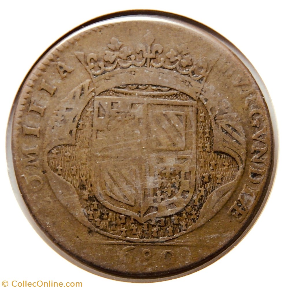 monnaies paranumismatique jetons poids etats de bourgogne paix de nimegue 1680 cuivre