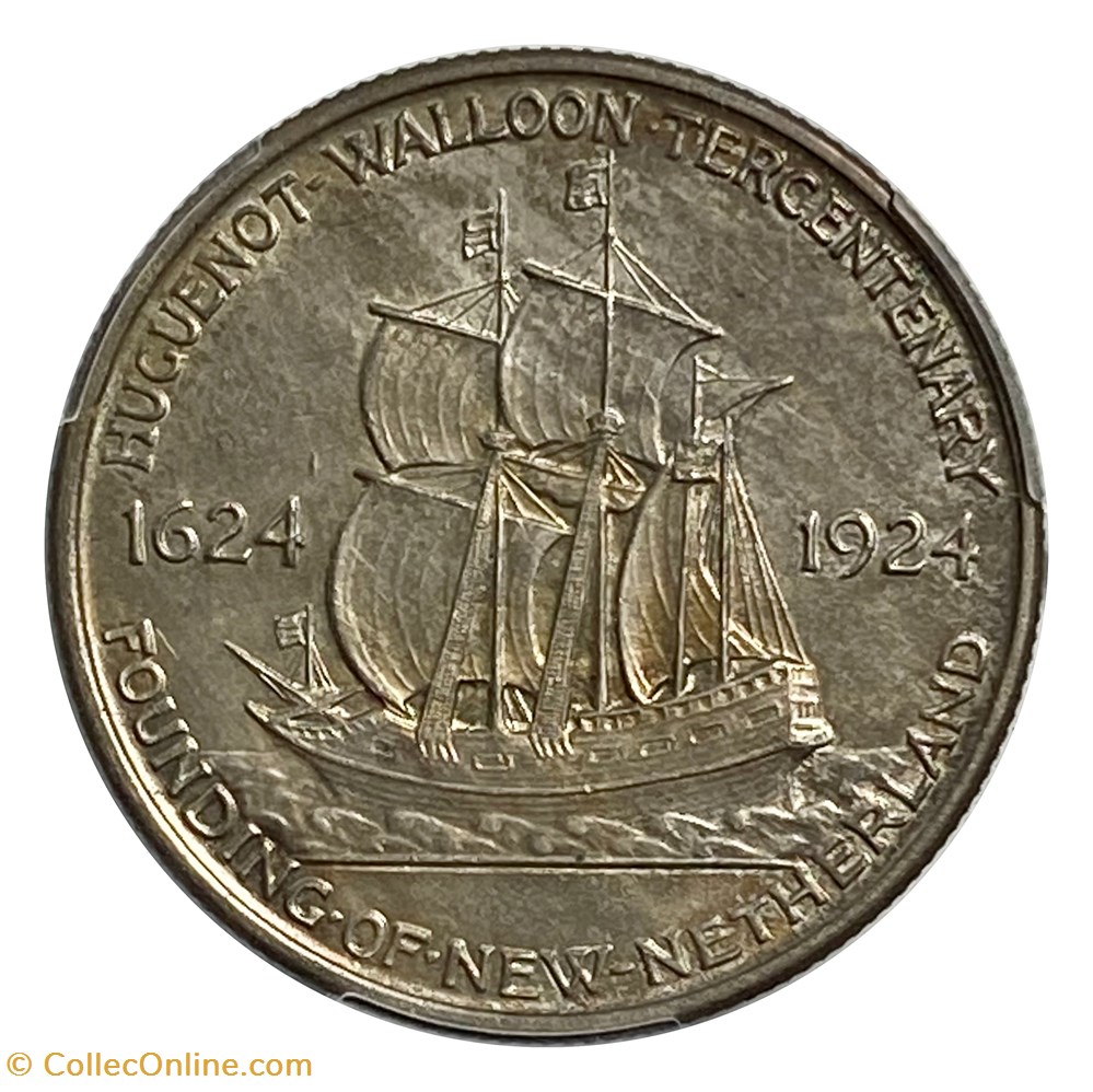 ½ Dollar - Huguenot Wallon, 1924 2 monnaies monde etats unis dollar huguenot wallon 1924