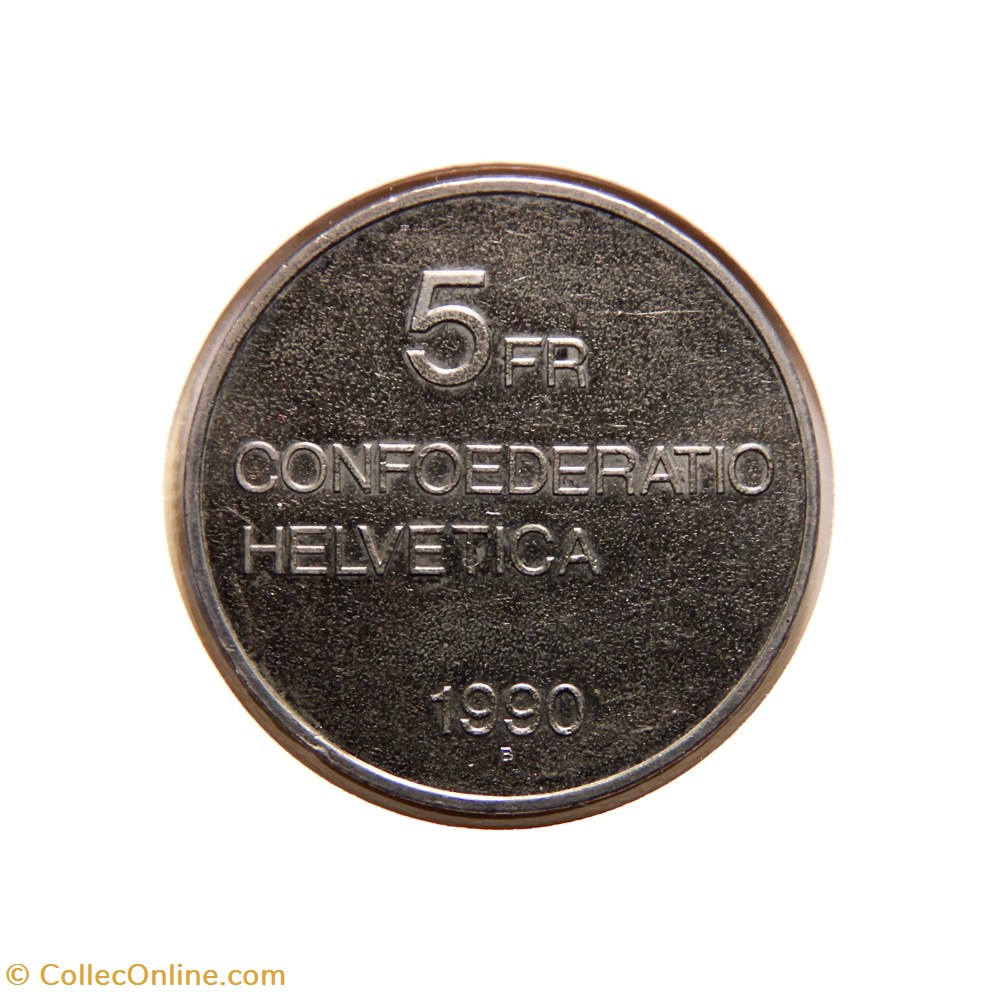 5 Francs 1990 B Gottfried Keller monnaies monde suisse 5 francs 1990 b gottfried keller