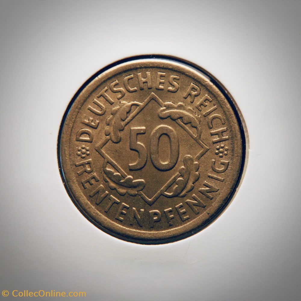 monnaies monde allemagne 50 rentenpfennig 1924 a