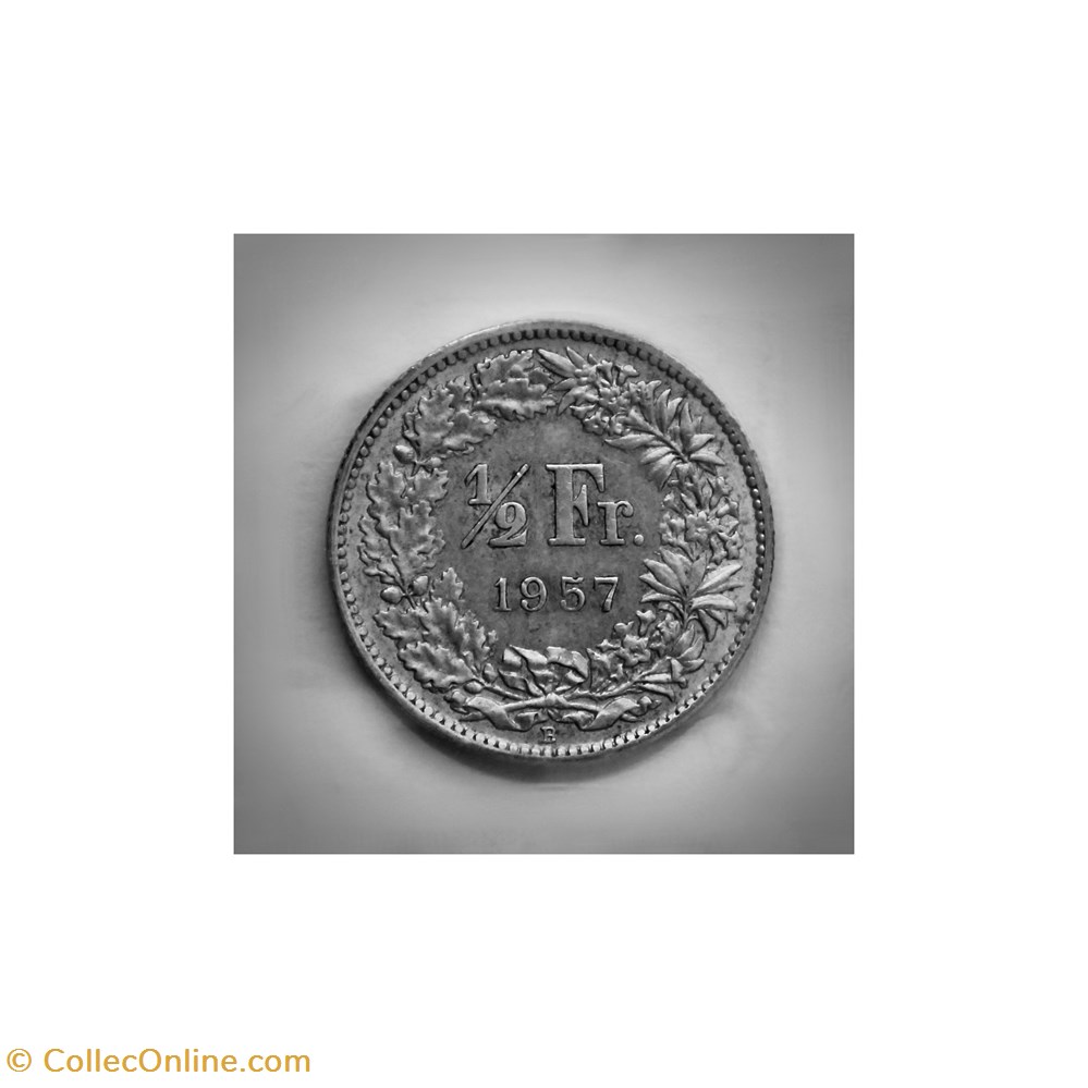 1/2 Franc 1957 B monnaies monde suisse 1 2 franc 1957 b