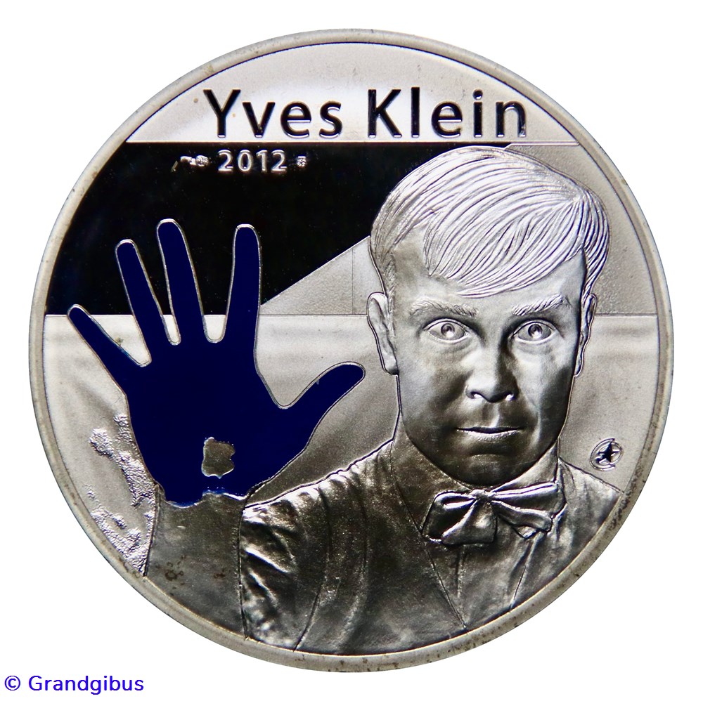 10 € Argent 2012 Yves Klein monnaies euros france 10 argent 2012 yves klein