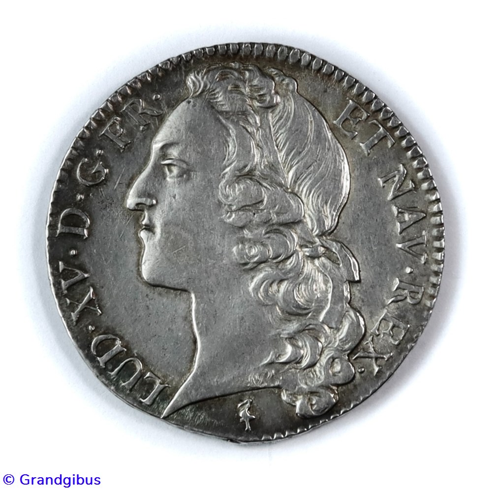 monnaies europe medievale france royales louis xv 1748w 1 2 ecu aux branches olivier au bandeau