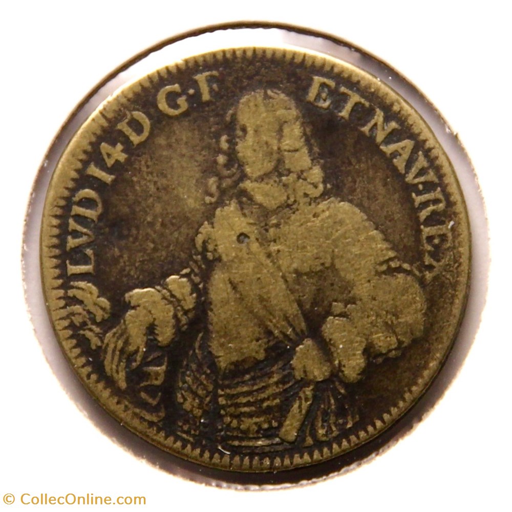 monnaies paranumismatique jetons poids louis xiv fin de la fronde n d laiton