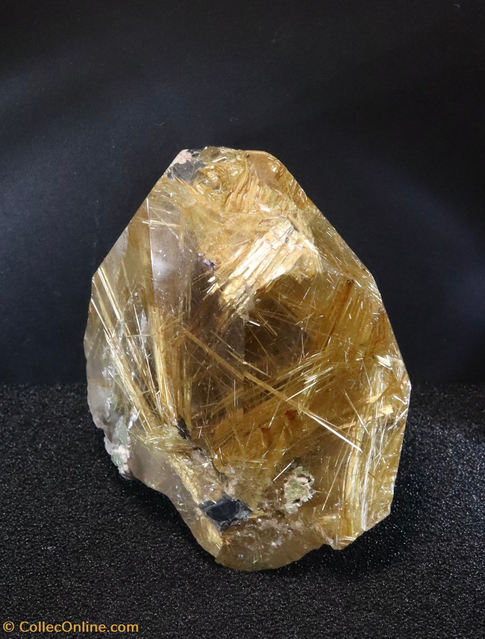 Quartz à rutile 2 mineraux meteorites quartz a rutile