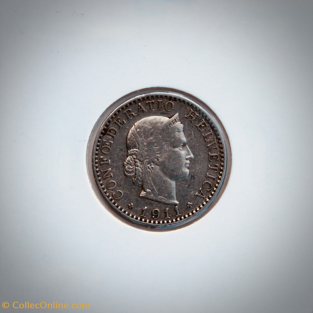 20 Centimes Libertas 1911 B monnaies monde suisse 20 centimes libertas 1911 b