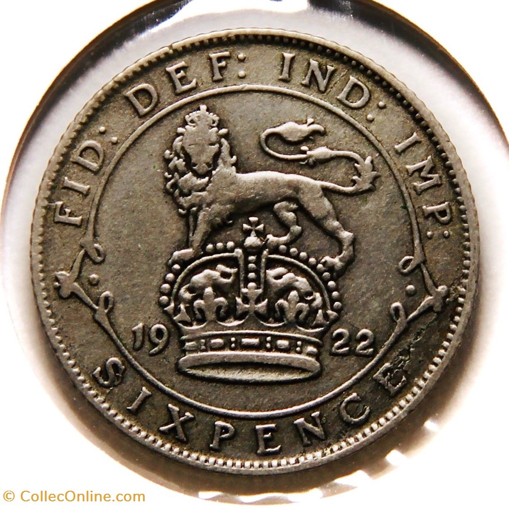 monnaies monde royaume uni george v 6 pence 1922