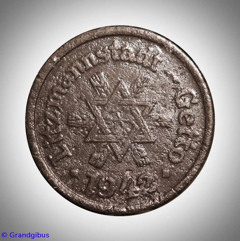 Ghetto de Litzmannstadt - 10 Pfennig 1942 (1er type) monnaies monde allemagne ghetto de litzmannstadt 10 pfennig 1942 1er type