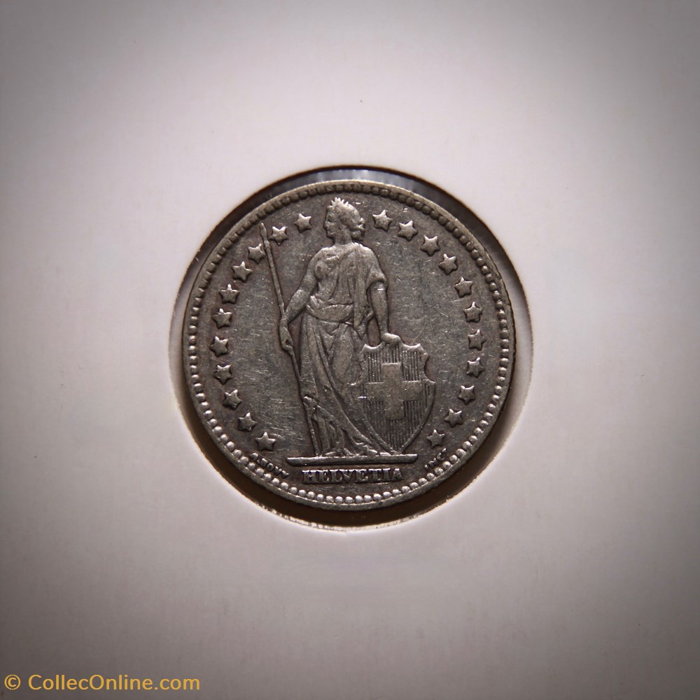 1 Franc 1908 B Helvetia debout monnaies monde suisse 1 franc 1908 b helvetia debout
