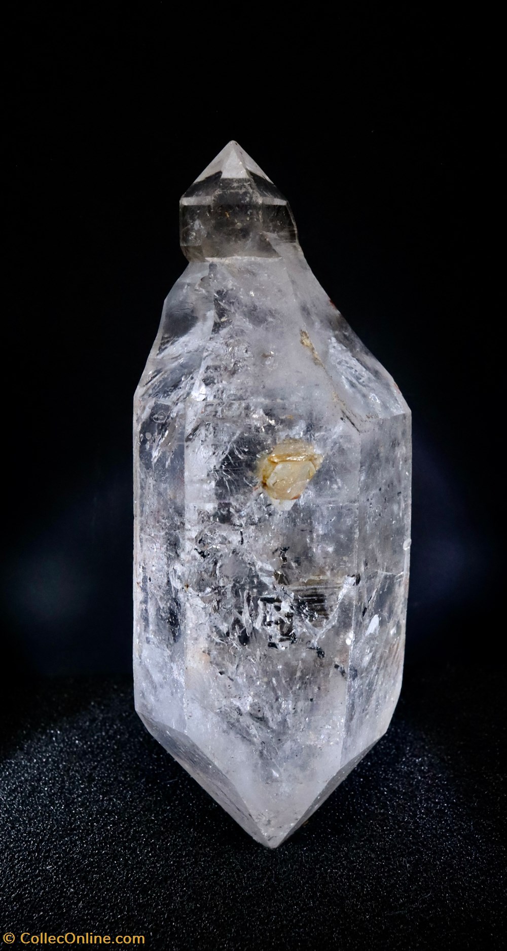 Quartz biterminé à libelle (Oignies, Pas de Calais) 2 mineraux meteorites quartz bitermine a libelle oignies pas de calais