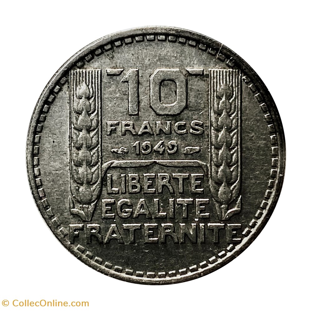 monnaies monde france 10 francs turin petite tete 1949