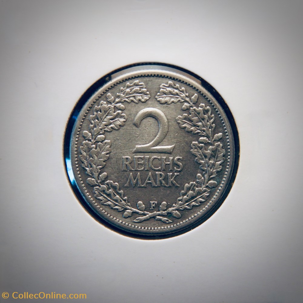 2 Reichsmark 1926 F monnaies monde allemagne 2 reichsmark 1926 f