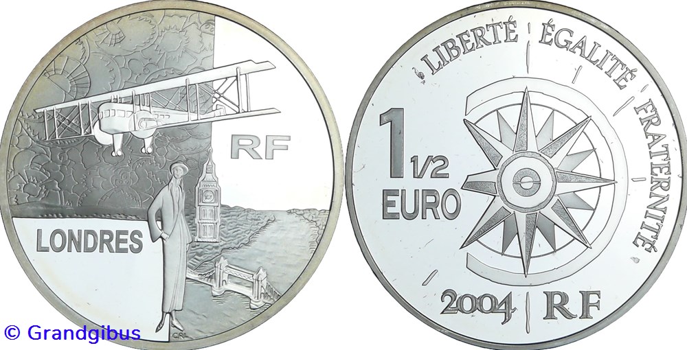 monnaies euros france 1 1 2 argent 2004 transports aeriens express