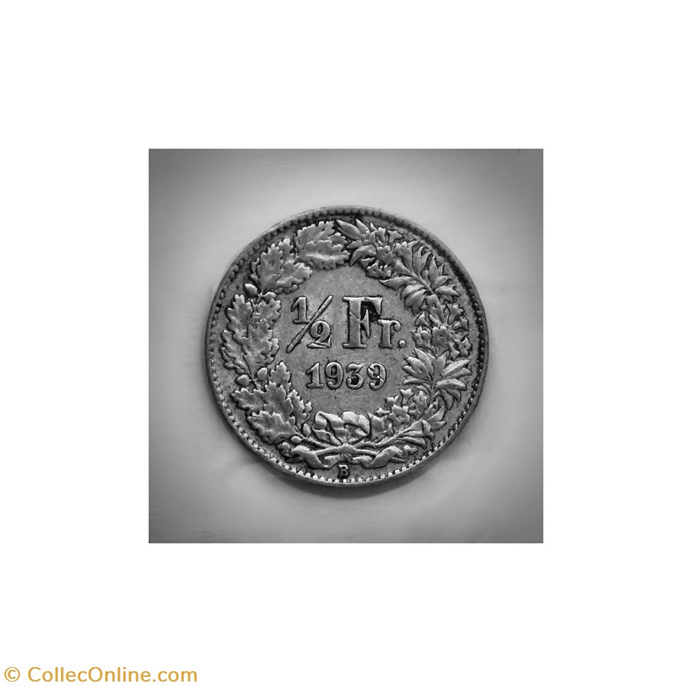 1/2 Franc 1939 B monnaies monde suisse 1 2 franc 1939 b