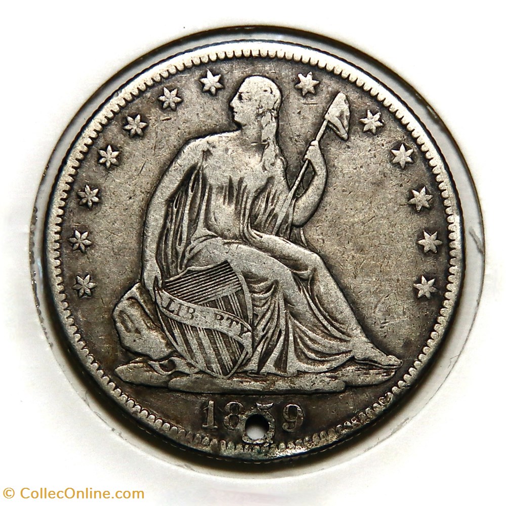 ½ Dollar - Seated Liberty, 1859 O monnaies monde etats unis dollar seated liberty 1859 o