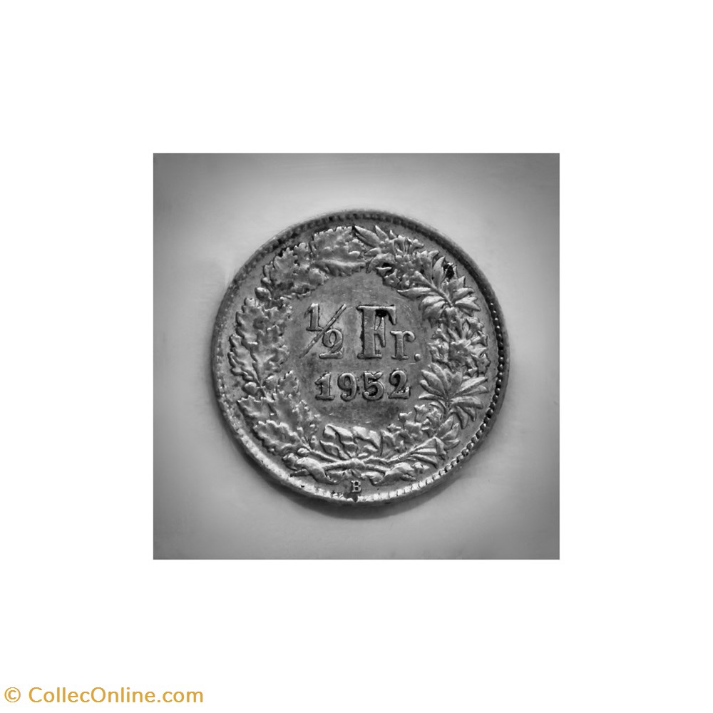 1/2 Franc 1952 B monnaies monde suisse 1 2 franc 1952 b