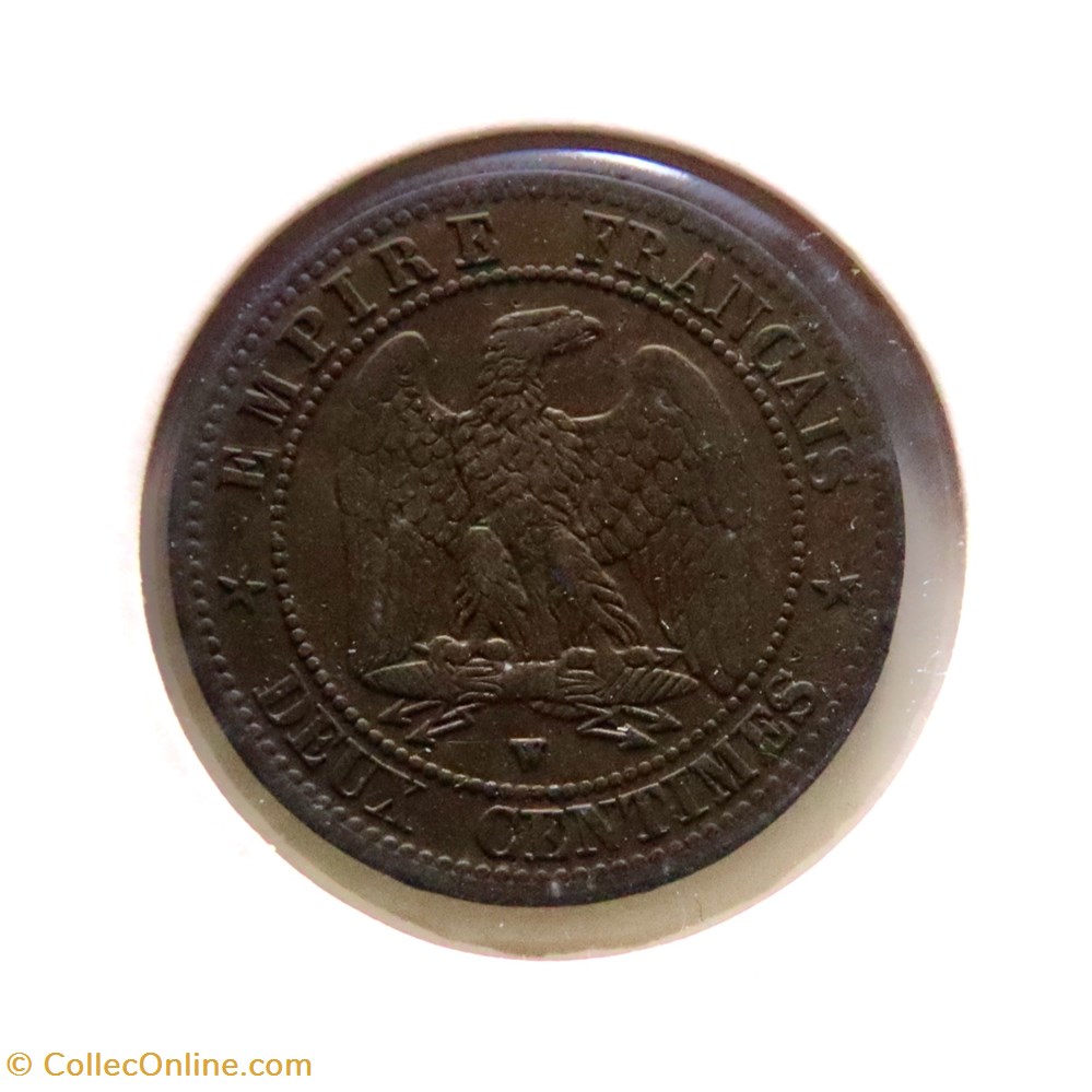 Deux Centimes - 1854 𝐖 Napoléon Ⅲ tête nue monnaies monde france deux centimes 1854 napoleon tete nue