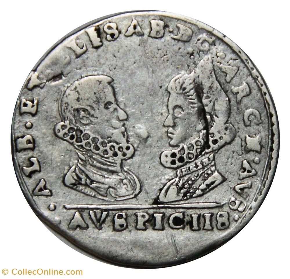Albert & Isabelle. 1599, Argent. Mariage monnaies paranumismatique jetons poids albert isabelle 1599 argent mariage
