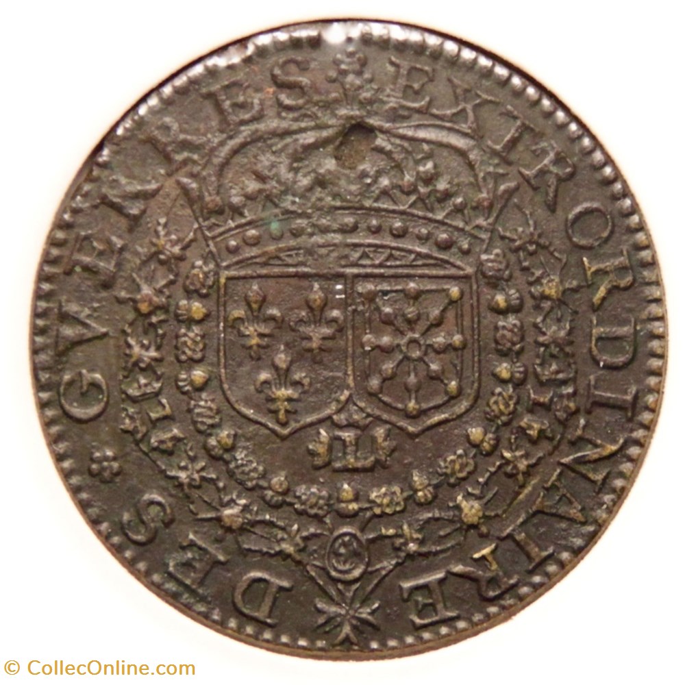 monnaies paranumismatique jetons poids louis xiii extraordinaire des guerres 1622 cuivre