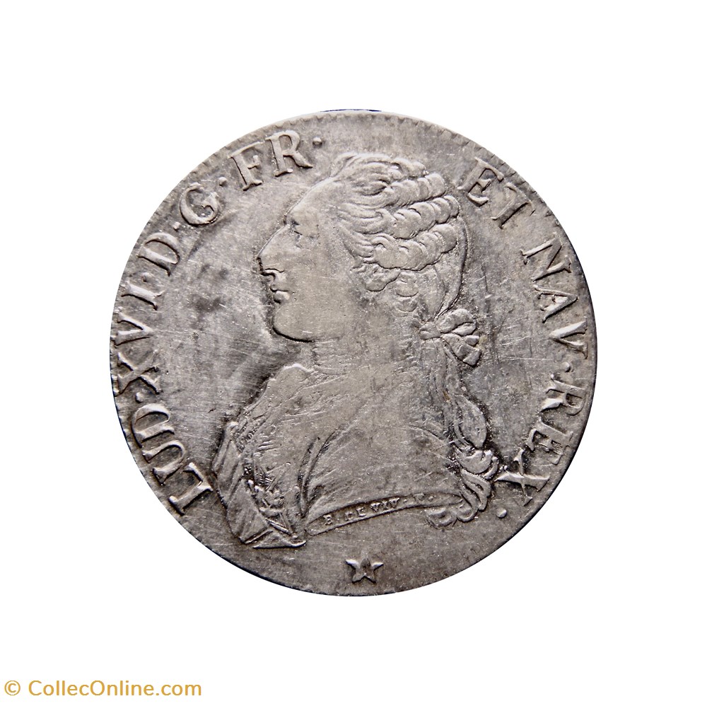 monnaies europe medievale france royales louis xvi 1789 w ecu aux branches olivier