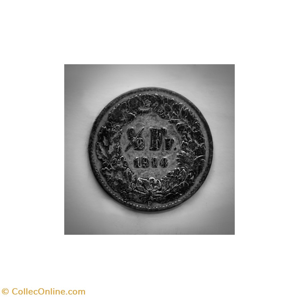 1/2 Franc 1914 B monnaies monde suisse 1 2 franc 1914 b
