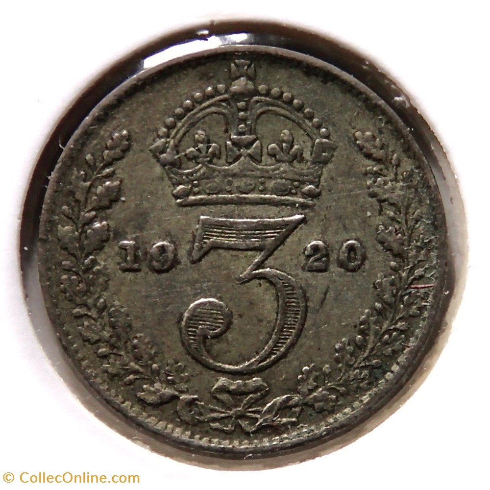 George V - 3 Pence 1920. monnaies monde royaume uni george v 3 pence 1920
