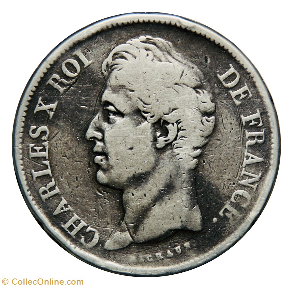 Charles X - 5 Francs, 1828𝐖 monnaies monde france charles x 5 francs 1828