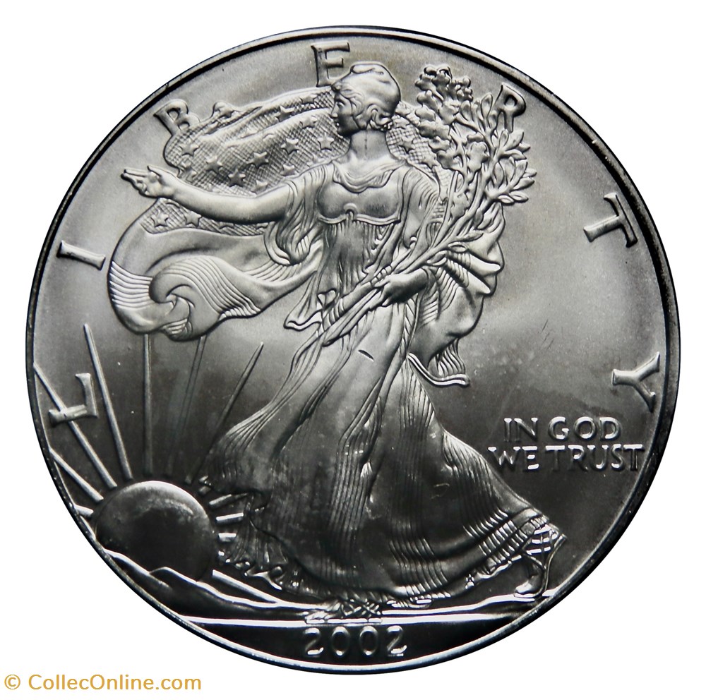1 Dollar - Silver Eagle, 2002 (West Point) monnaies monde etats unis 1 dollar silver eagle 2002 west point