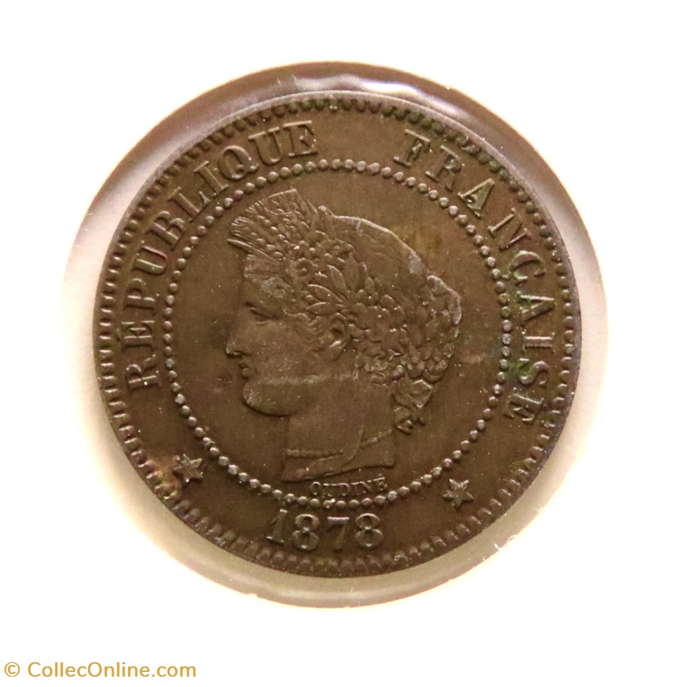 2 Centimes Cérès - 1878 𝐊 (3ème République) monnaies monde france 2 centimes ceres 1878 3eme republique