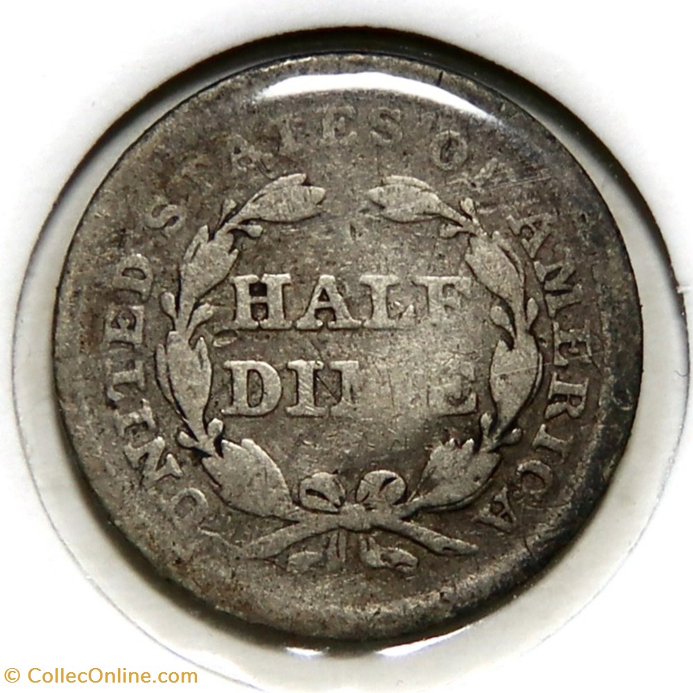 Half Dime - Seated Liberty, 1857 monnaies monde etats unis half dime seated liberty 1857