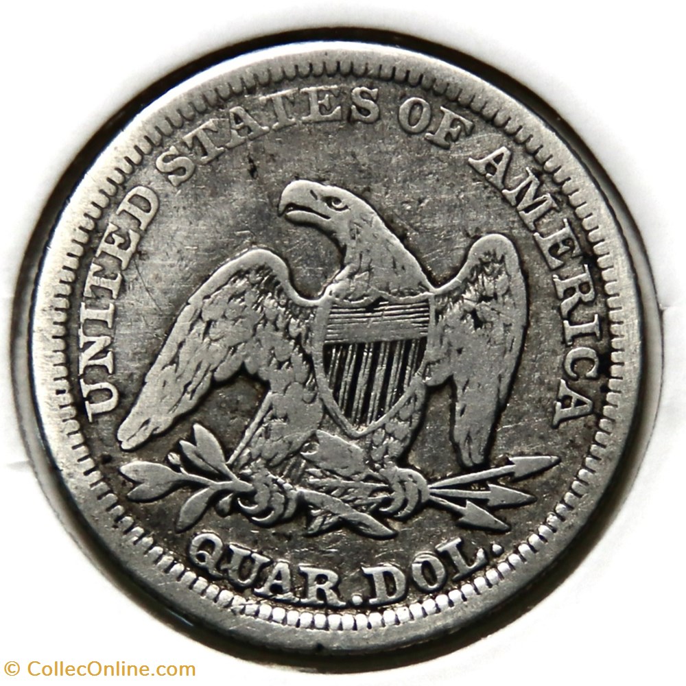 ¼ Dollar - Seated Liberty Quarter, 1856 monnaies monde etats unis dollar seated liberty quarter 1856