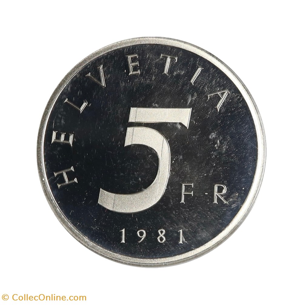 5 Francs 1981 Convenant de Stans monnaies monde suisse 5 francs 1981 convenant de stans