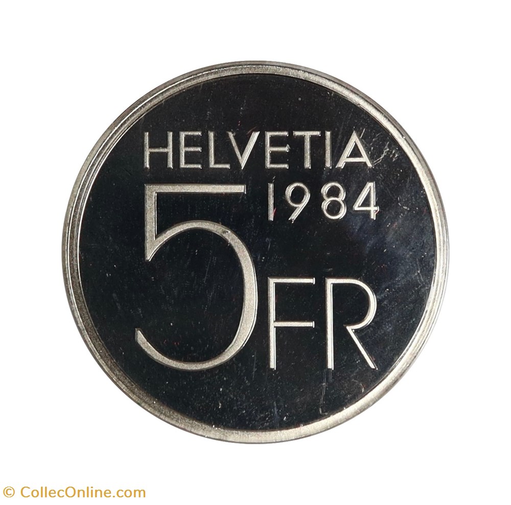 5 Francs 1984 Centenaire d'Auguste Piccard monnaies monde suisse 5 francs 1984 centenaire auguste piccard