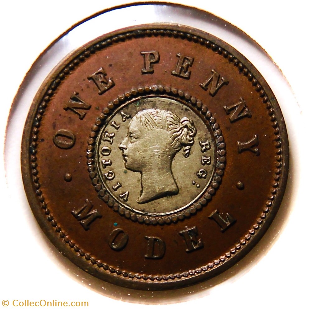 Victoria - 1 Penny, pièce d'essai (n.d.) monnaies monde royaume uni victoria 1 penny piece essai n d