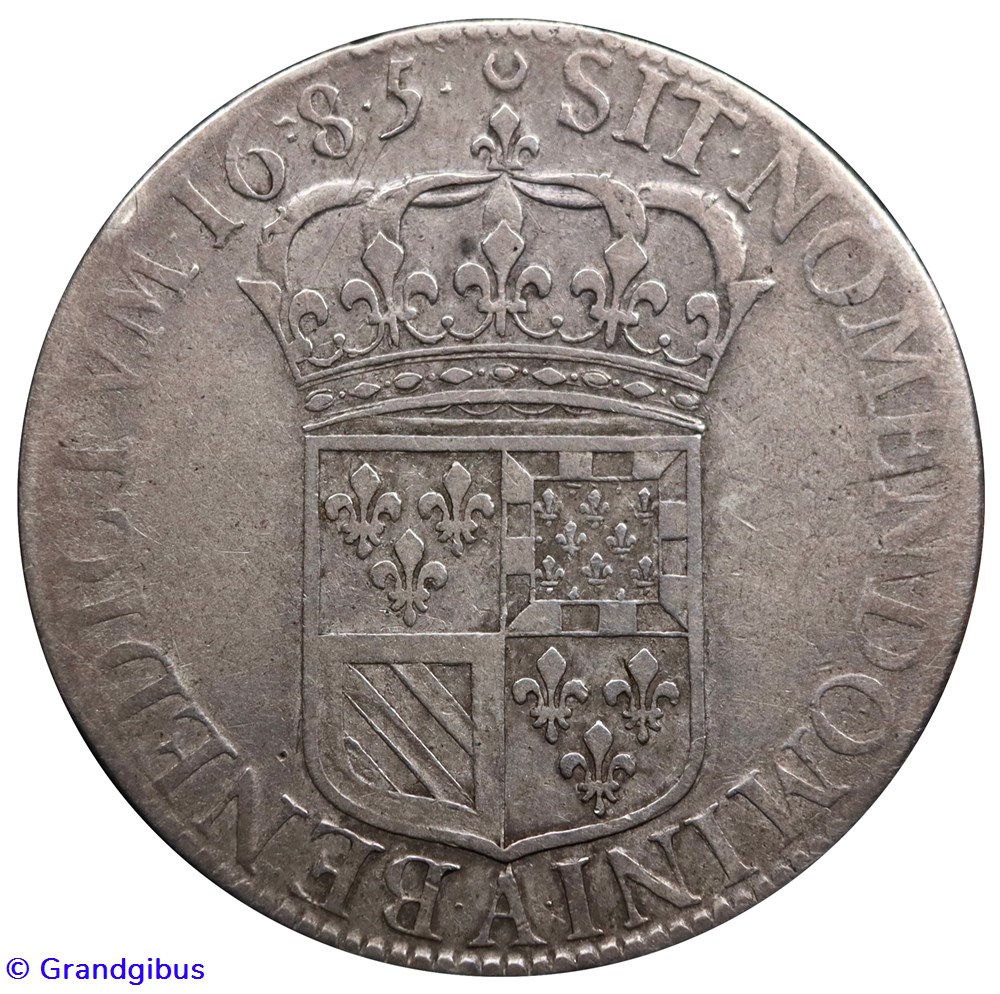monnaies europe medievale france royales ecu de flandre 1685 a