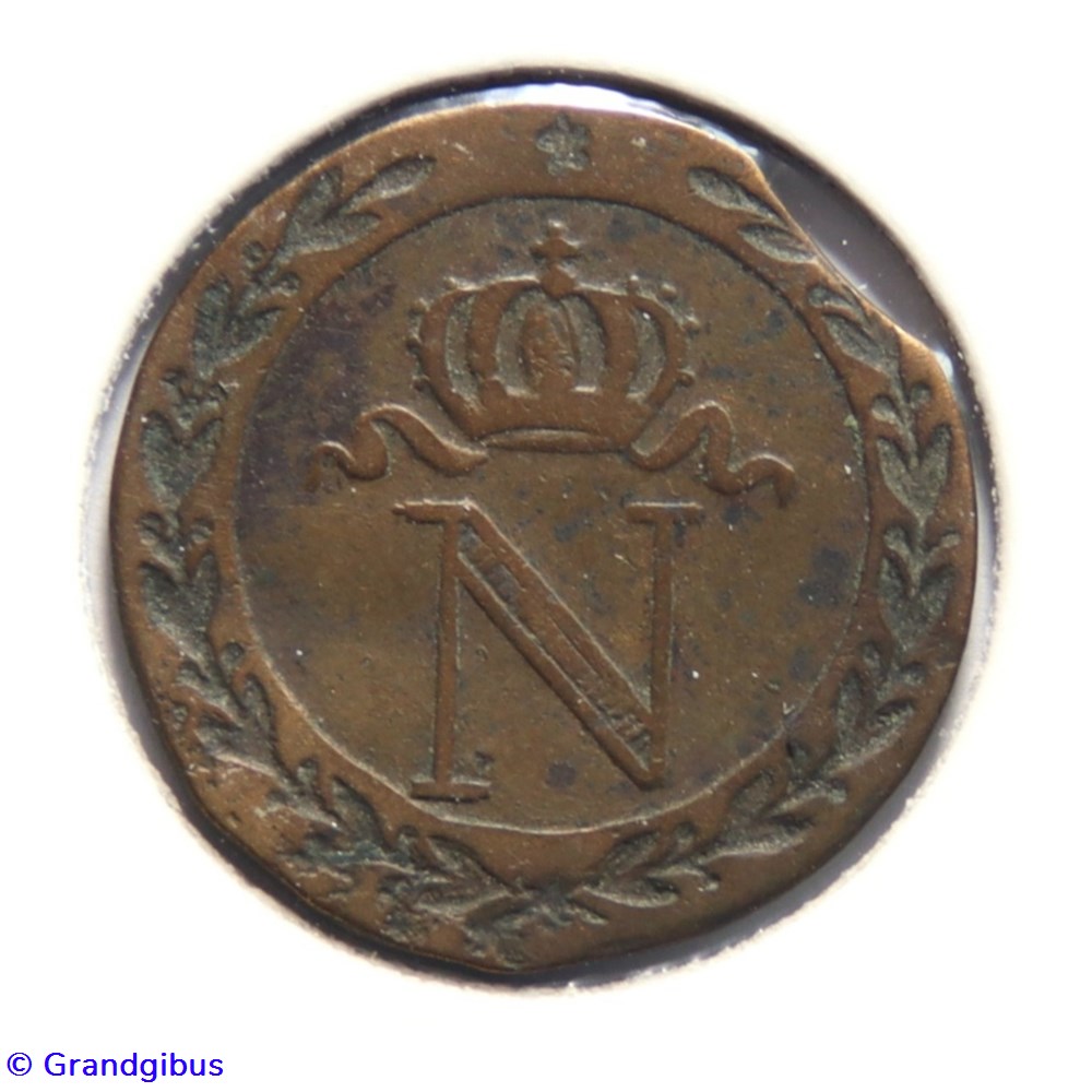 Faux 10 cent. à l'N couronnée 1808 𝐖 monnaies monde france faux 10 cent a n couronnee 1808