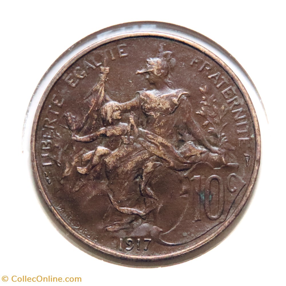 10 Centimes Daniel-Dupuis - 1917 monnaies monde france 10 centimes daniel dupuis 1917