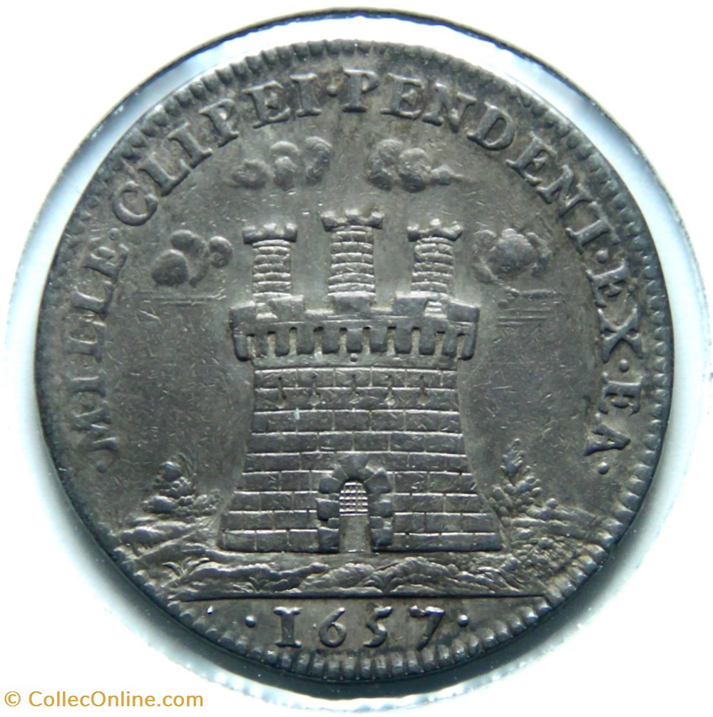 monnaies paranumismatique jetons poids etats de bourgogne 1657 argent le sacre et les habiles capitaines francais