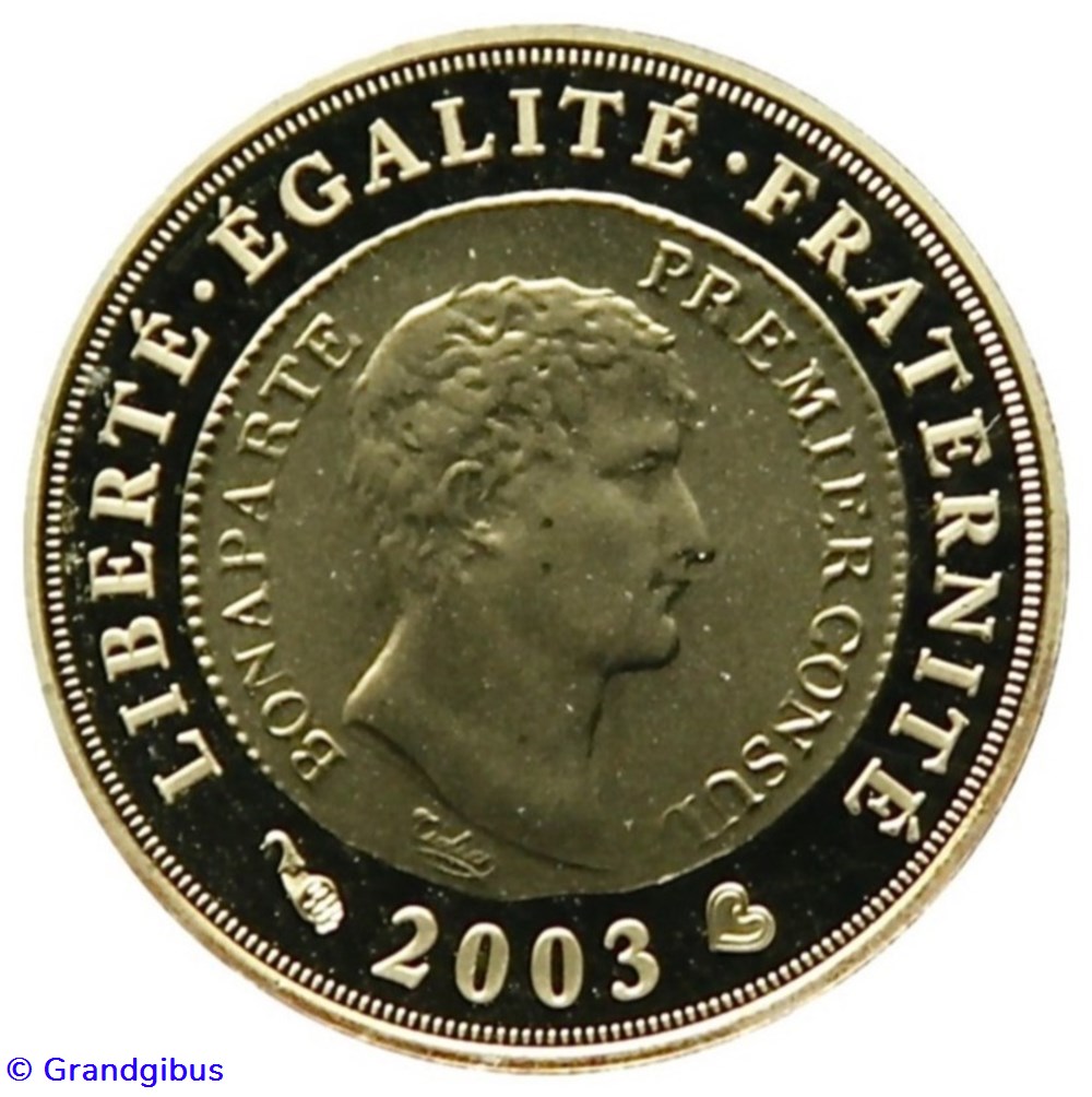 1/4 € Or 2003 Franc germinal (bicentenaire) monnaies euros france 1 4 or 2003 franc germinal bicentenaire