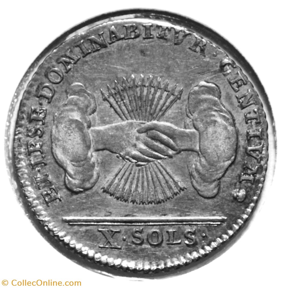 10 Sols, 1790 Bruxelles - Période insurrectionnelle. monnaies europe medievale a pays bas autrichiens 10 sols 1790 bruxelles periode insurrectionnelle